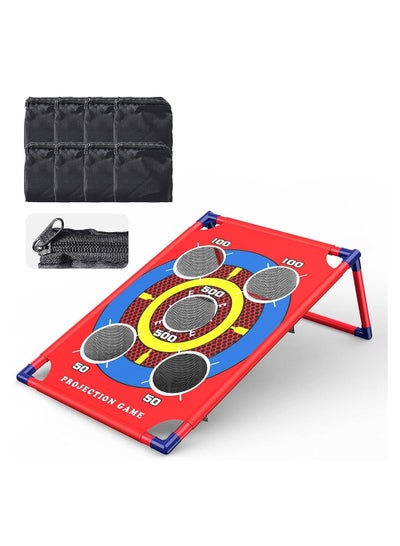 اشتري Kids Sandbag Throwing Game Bean Bag Toss Game 5 Holes Portable Cornhole Outdoor Board Toy with 8 Bean Bags في الامارات