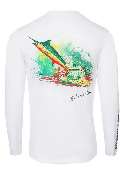 Buy Bob Marlin Performance Shirt Rasta Marlin White-Small in UAE