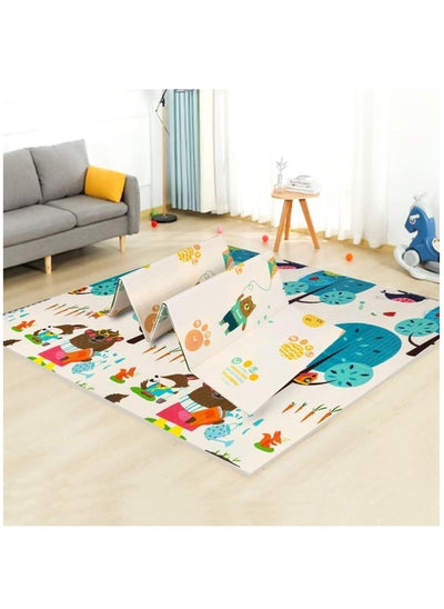 اشتري Foldable Non-Slip Water Proof Reversible Large Soft Folding Playmat, Extra Thick Kids Crawling Foam Floor, Baby Crawling Mat for Babies, Kids في السعودية