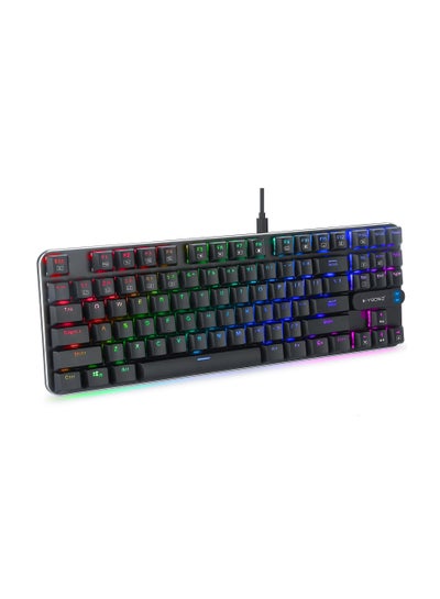 Buy Z-66 RGB Red Switches Mechanical Keyboard,87 Keys Compact Aluminum Panel Gaming Keyboard for Office Gaming PC Laptop Black in Saudi Arabia