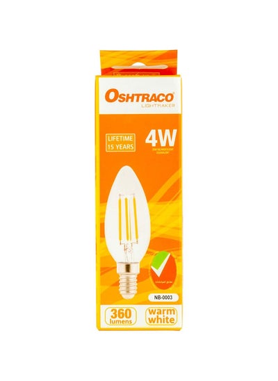 Buy Oshtraco 4W Ac220-240V E14 Warm White Led Lamp in UAE