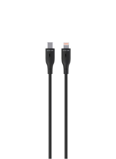 Buy USB-C to Lightning PVC Cable / 1m Cable Length / High Transfer Speed / 18W Power Charging / Secure & Safe / Wide Compatible / Charge & Sync / 10,000 Bends Life Span - Black in UAE