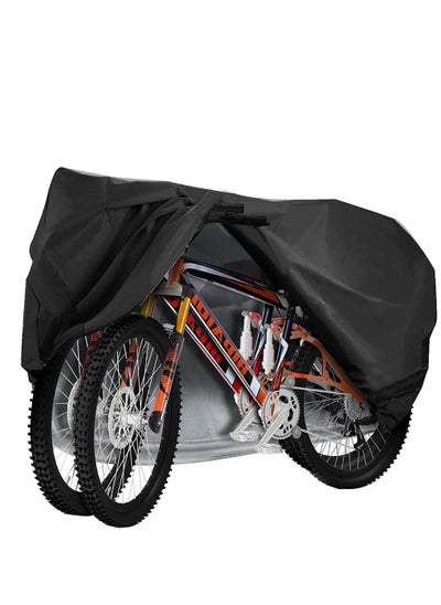 Buy Waterproof Bike Cover, Large Bike Cover For 2 Bikes, 210x9 5x110cm 210T Bike Covers For Outside Storage, Outdoor Waterproof Bicycle Cover, Anti UV Rain Bike Covers With Storage Bag For Mountain E-bike in UAE