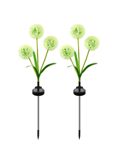 اشتري 2 Packs Solar Garden Lights Artificial Dandelion Solar Outdoor Lights for Garden Yard Patio Pathway Decoration في السعودية