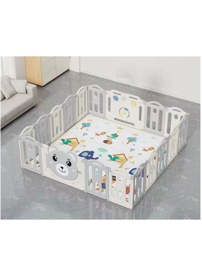 Buy Bear Foldable  Fence Playpen  185*185*62CM GREY 28-UN40-13G in Saudi Arabia