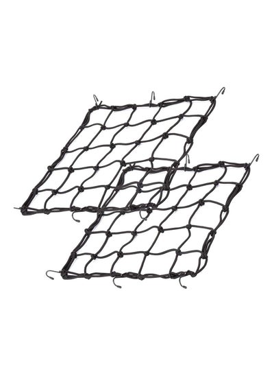 اشتري Cargo Net Elastic Motorcycle Luggage Bungee Netting with 6 Adjustable Metal Hooks Stretchable Bungee Cord Mesh Load Net for Bike Paddle board Quad Canoe Moped ATV 2 Pcs في السعودية