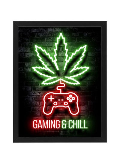 Buy Gaming & Chill Neon Wall Art Poster Frame in Egypt