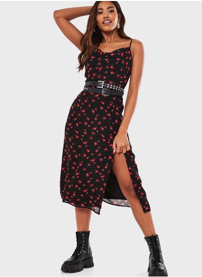 Buy Cami Cowl Midi Split Dress in Saudi Arabia