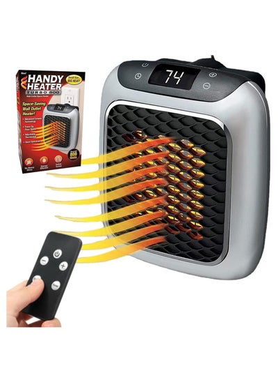 Buy 800W Plug in Heater Portable Mini Plug Heater for Home 1-12H Timer 16-38℃ with Adjustable Thermostat Silent Personal Heater for Bedroom in Saudi Arabia