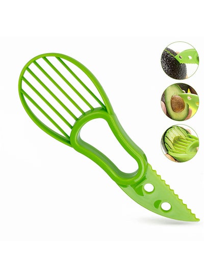 Buy 2 in 1 Avocado Slicer [ Peeler and Cutter ] [ Fruit Cutter / Vegetable Cutter ] Multi-Function Specialty Tool [ Dishwasher Safe ] - Green in UAE