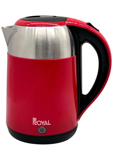 Buy Electric Kettle 1.8 L 1500 Watts Plastic Housing with Inner Stainless Steel, Dual Sensor & Over Heat Protection, Red, RA-EK1864 in Saudi Arabia