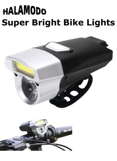 اشتري Bike Lights Super Bright Bike Headlight Waterproof Bicycle Light with USB Rechargeable & IXP6 Waterproof Mountain Bike Light for Road Cycling في السعودية