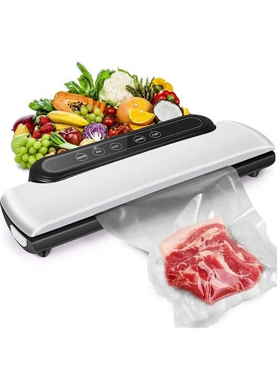 Buy Vacuum Sealer, Automatic Food Sealer Machine, Food Vacuum Air Sealing System for Food Preservation Storage Saver, Dry & Moist Food Modes, White in Saudi Arabia