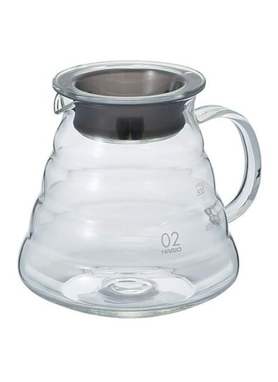 Buy 600ML Thickened Heat Resistant Glass Coffee Kettle in Saudi Arabia