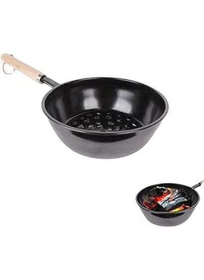 Buy Iron charcoal stove melamine resin coating with 16cm starter wooden handle in Egypt