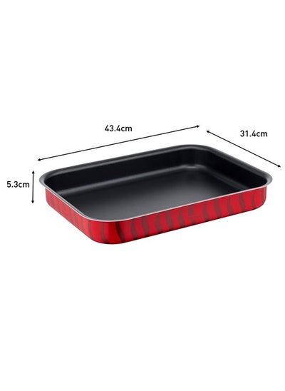 Buy Les SpecialistesOven Dish 29x41cmNonStick Coating Aluminum Heat Diffusion Easy Cleaning Red Bugatti Made in France J5714683 in Saudi Arabia