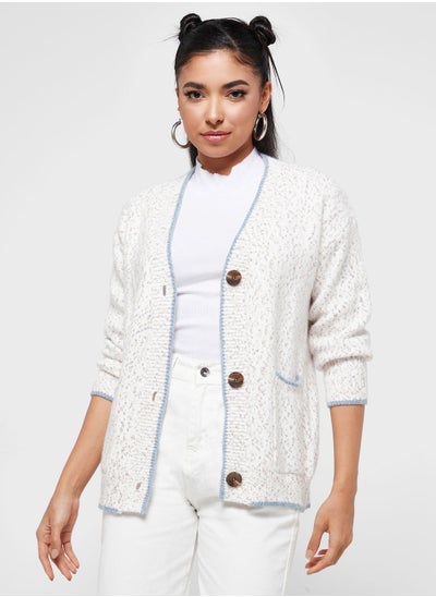 Buy Contrast Trim Cardigan in UAE