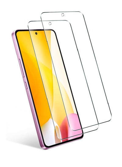 Buy 2 Pieces Tempered Glass Screen Protector Clear Designed For Xiaomi 12 Lite Full Screen Coverage And Bubble Free in UAE