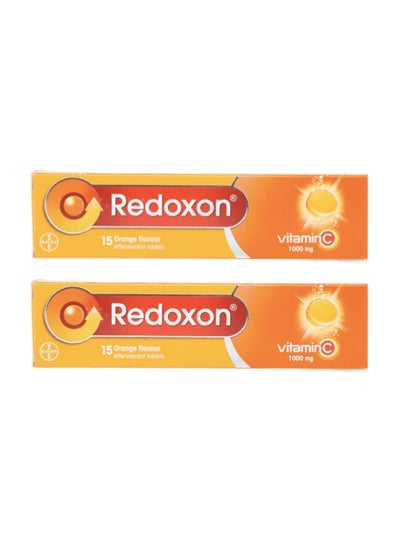 Buy Pack Of 2 Vitamin C Orange Effervescent - 15 Tablets in Saudi Arabia