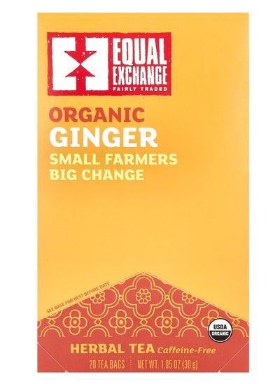 اشتري Organic Ginger Herbal Tea Caffeine Free 20 Tea Bags 1.05 oz (30 g) في الامارات