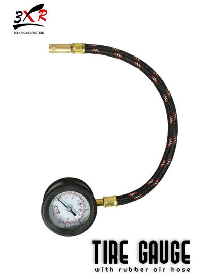 اشتري 3XR Heavy Duty Digital Tire Pressure Gauge With Nylon Covered Rubber Hose Tire Gauge 5002 في السعودية