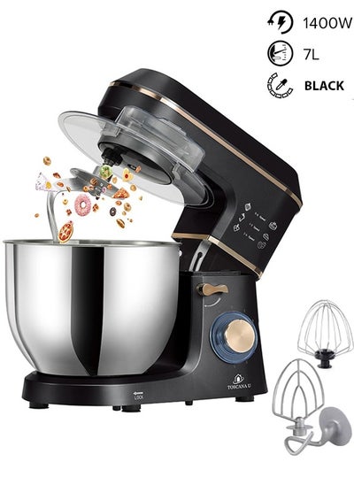 Buy Electric mixer, 7 liters, 1400 watts, equipped with a lid and LED lighting in Saudi Arabia