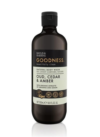 Buy Goodness Oud, Cedar and Amber Body Wash, 500 ml in UAE