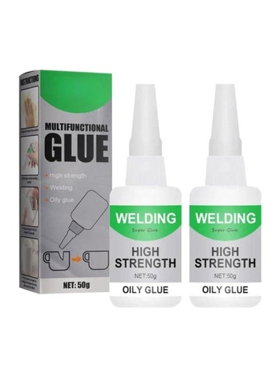 Buy SYOSI 2 Pcs Welding High-Strength Oily Glues, Multifunctional Powerful Universal Glue, Clear Oily Glue for Metal, Plastic, Wood, Ceramics, Leather, Glass (50 Grams/Bottle) in Saudi Arabia