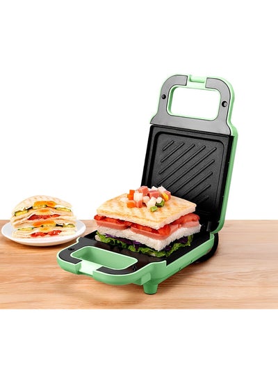 Buy Electric Sandwich Maker with Cool Touch Handle, Easy to Clean and Store, Perfect for Cooking Breakfast, Grilled Cheese, Tuna Melts and Snacks - Standard Green in UAE