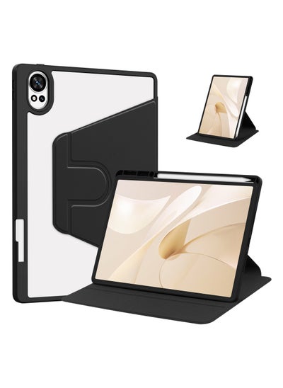 Buy Rotating Case Compatible with HUAWEI MatePad Air 12 Inch/HUAWEI MatePad 12 X,360 Degree Rotating Stand Cover, Multi-Angle Viewing Folio Cover with Pencil Holder Black in Saudi Arabia