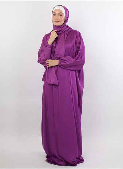 اشتري Plain Satin Isdal Purple For Women في مصر