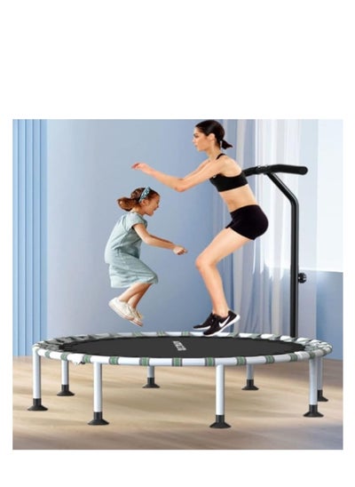 Buy COOLBABY Adult Trampoline Mini Fitness Home Exercise Indoor Trampoline Adult Gym Motion Foldable Trampoline Exercise to Lose Weight Jump Bed 48 inch include handle in UAE