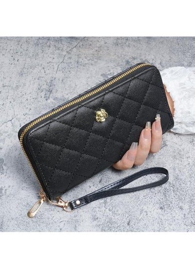 اشتري New European And American Light Luxury Fresh Chanel Style Women's Wrist Wallet Card Holder Multi-card Women's Mobile Phone Bag في السعودية