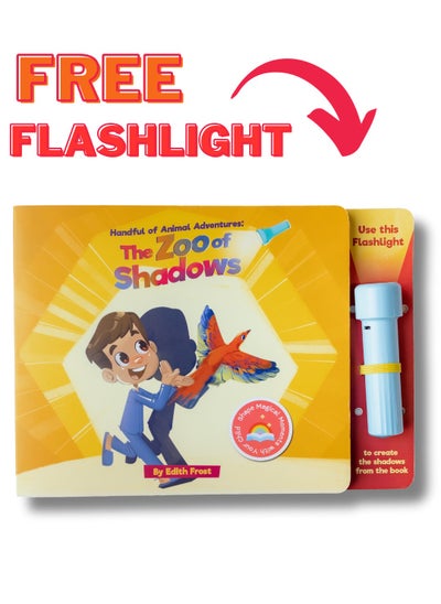 Buy Interactive Shadowplay Board Book + Flashlight for Kids, promoting special child-adult moments and creativity. Handful of Animal adventures: A Zoo of Shadows. in UAE