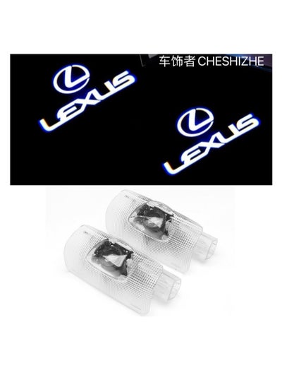 Buy 2-Piece LED Car Door Lexus Logo Projector Shadow Light Set in Saudi Arabia