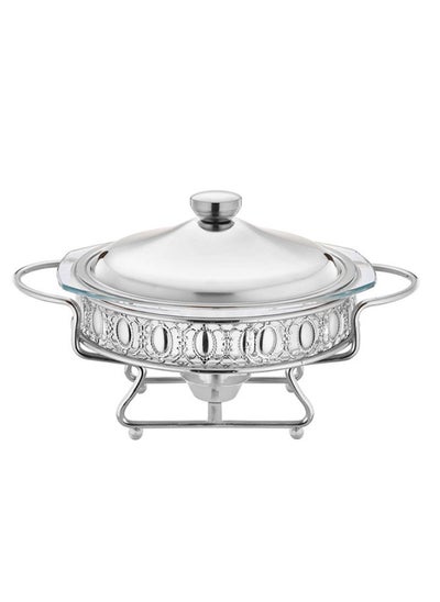 اشتري Raj Silver Glass Round Food Warmer 2 Ltr, Vcd016 في الامارات