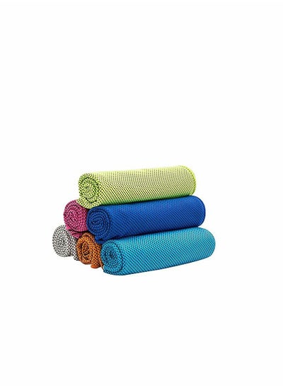 اشتري Cooling Towel 6 Packs (35"×12") - Cold Workout Towels Cool Neck Warp Sweat Rags for Sports, Fitness, Gym, Yoga, Running, Travel, Camping (6 Colors) في الامارات