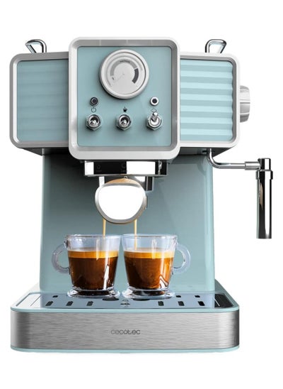 اشتري ماكينة قهوة Cecotec Power Espresso 20، 1350 واط، سعة 1.5 لتر، تصميم vintage، ضغط 20 بار في الامارات