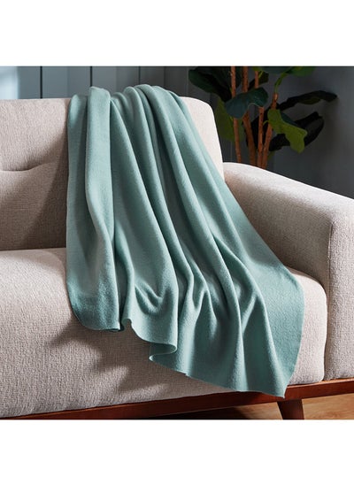 Buy Atlanta Solid Recycled Polar Fleece Throw 160x120 cm in UAE