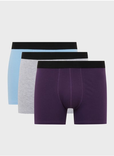 Buy 3 Piece Regular Fit Knitted Boxer in UAE