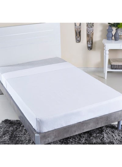 اشتري Ballina Solid Cotton Twin Flat Sheet 260 x 170 cm في الامارات