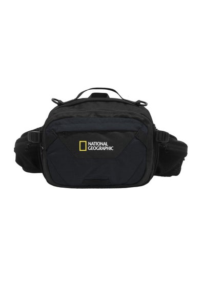 Buy National Geographic DESTINATION Waist Bag Black, Durable Water Resistant Polyester RFID Pocket Hip Bag/Belt Bag For Men Women Hiking Trekking Camping Outdoor Travel in UAE