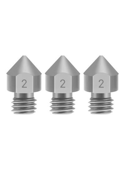 Buy 3-Piece 0.2mm Nozzle Compatible Silver in Saudi Arabia