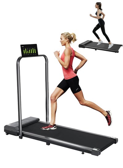 Buy Walking Pad  Treadmills Ultra Slim Electric Treadmill Smart Walking Pad treadmill machine Portable Safety Non Holder Gym and Running Device  Grey in Saudi Arabia