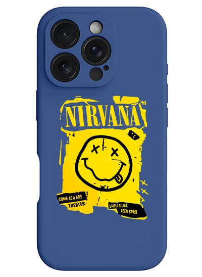 Buy iPhone 16 Pro Max Blue Protective Slim Fit Case Liquid Silicone Cover with Full Body Protection Anti-Scratch Shockproof Case For iPhone - Nirvana in Saudi Arabia