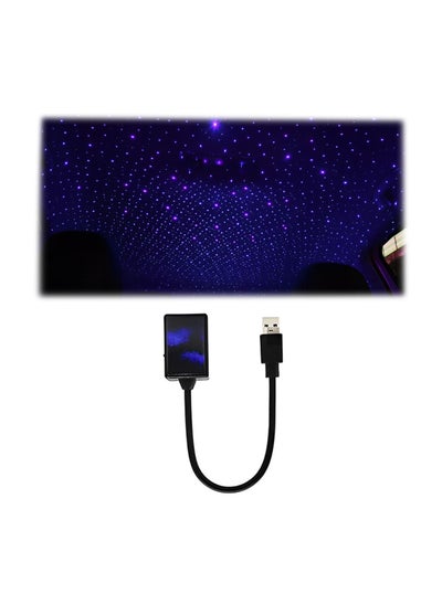 اشتري Car Roof Star Night Light, Portable Usb Interior Lamp, for Ceiling, Auto Rotation Breathing and Sound Activated Led Romantic Projector, Play Ceiling Light for Car Party Decoration (Violet Blue) في السعودية