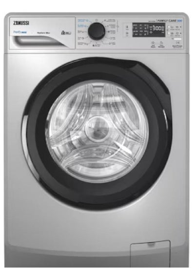 اشتري Zanussi 7kg PerlaMax front load washing machine 1200 RPM - Silver, Black door في مصر