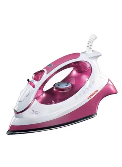 Buy Tornado Steam Iron 2000 Watt Teflon Sole Red - Blue TA-2000S in Egypt