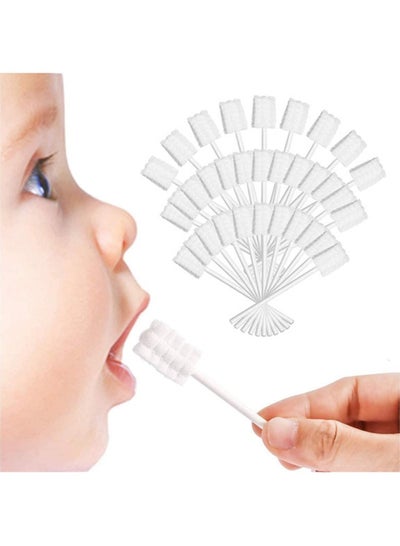 اشتري 30 Pcs Infant Tongue Cleaner Baby Tongue Cleaner Newborn Gauze Oral Cleanser Mouth Tongue Cleaner Infant Toothbrush Baby Toothbrush For Babies and Toddlers في السعودية