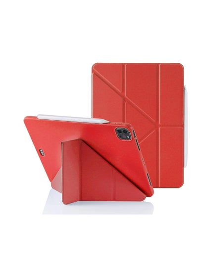 اشتري Compatible with iPad Pro 11 Inch Case 2022(4th Gen)/2021(3rd Gen)/2020(2nd Gen) Case, Smart Stand, Pencil Holder, Shockproof Slim Lightweight Leather Cover, Modern Abstract Design في مصر